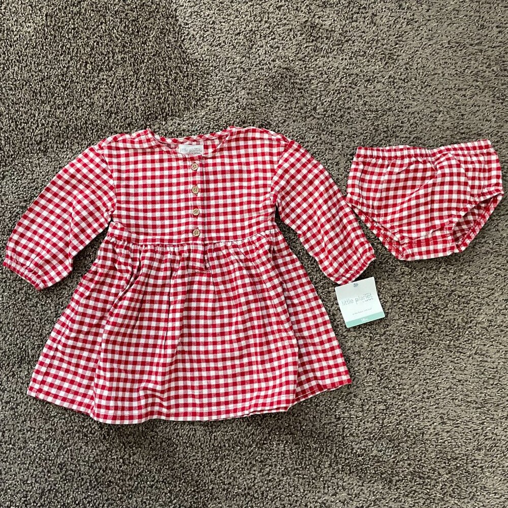 Little Planet by Carter's gingham dress and bloomers | 18 months | NEW with tags